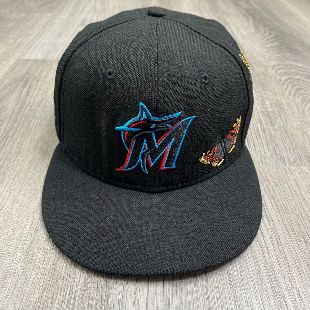 New‎ Era x FELT Miami Marlins Fitted Hat Cap Size 7 1/2 For Every Living Thing
